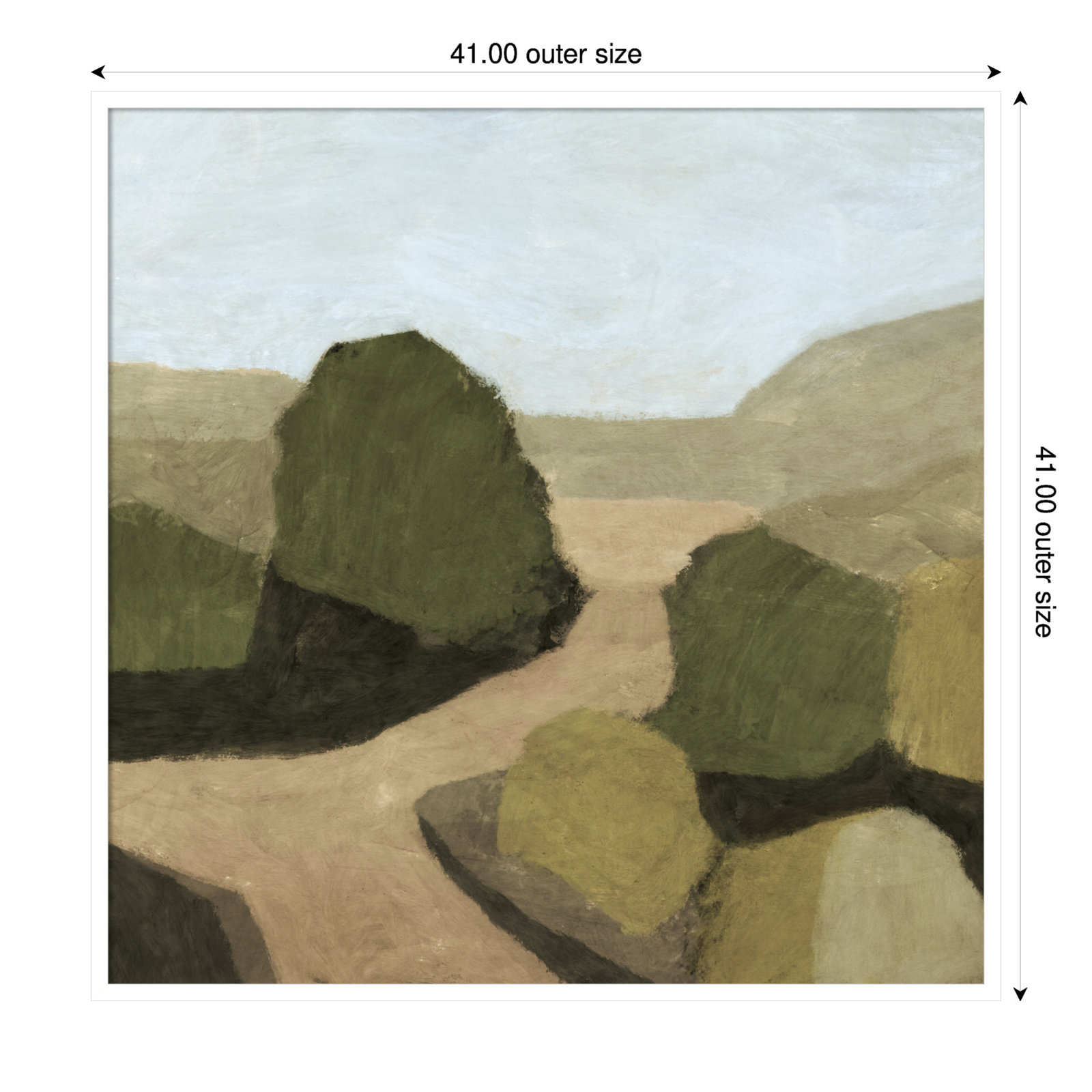 Paysage 1 Print by Dan Hobday, White, 41" H x 41" W
