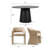 4 - Person Dining Table Sets With Round Table & 4 Upholstered Chenille Chairs-1544098665-1544098664