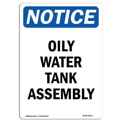 Oily Water Tank Assembly Sign