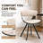 Hozaifa Upholstered Dining Chair With Curved Open-Back Design And Powder-Coated Iron Legs Twedt Collection-1117490820-1130399066
