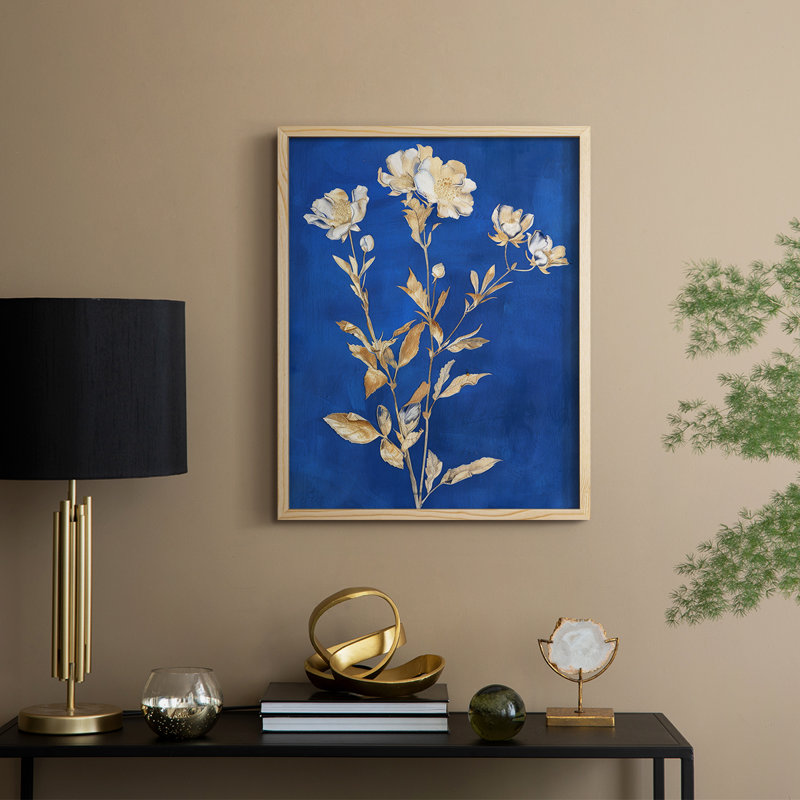 Impression encadrée FLORAL Series Lxxv - bois massif, H 11 po x l 9 po