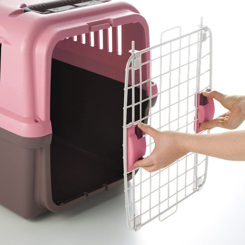 Sac de transport pour animaux Richell E-Z, H 20,10 po x l 18,30 po x P 26,20 po, Rose/brun