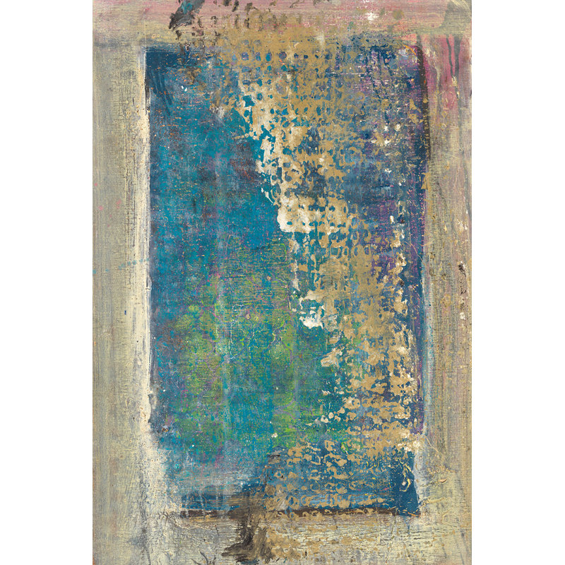 «Slippery Slope - Floater Frame», peinture sur toile, Cadre noir