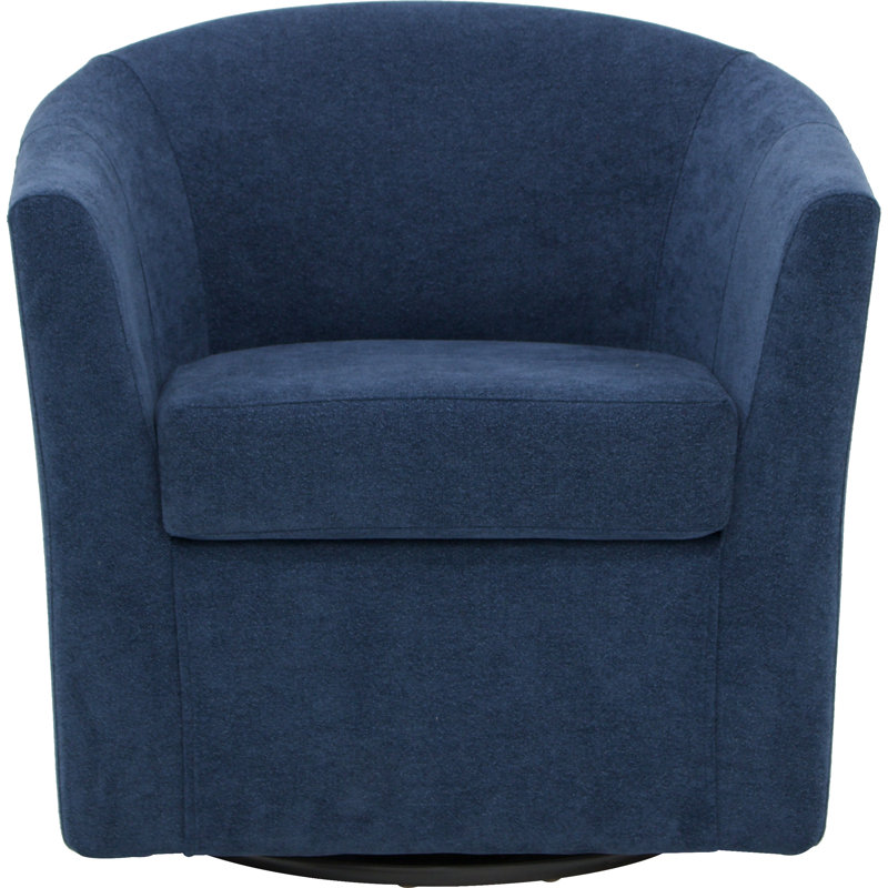 Fauteuil demi-tonneau pivotant 31 po Hansell, Indigo Chloe