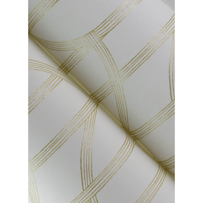 Salvo Curved Contours Wallpaper, Gold