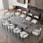 Louina 70.8" to 102.3" Extendable Rectangular Dining Table with Fabric Chairs Dining Set-1003328406-1003328404-1003697969