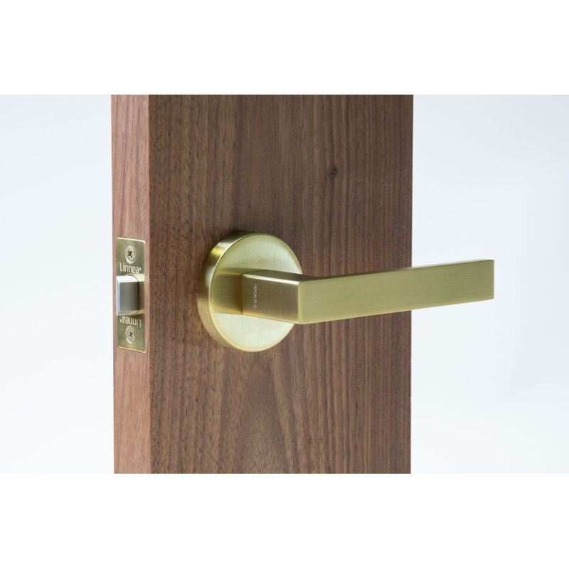 Privacy Door Lever Set, 2.75", Satin Brass, Privacy (Bed & Bath)
