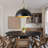 Worthing 1-Light 2-Piece Matte Black Dome Pendant-1739485584