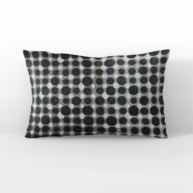Coussin Plutus Majestic Orb, Noir / pois blancs, H 22 po x l 22 po, Carré