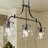 Vendramin Modern 3-Light Seeded Glass Chandelier Industrial Linear Island Pendant Lights