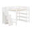 Loft Bed With Shelves, Storage Staircase, Small Wardrobe And LED Light-2073911209