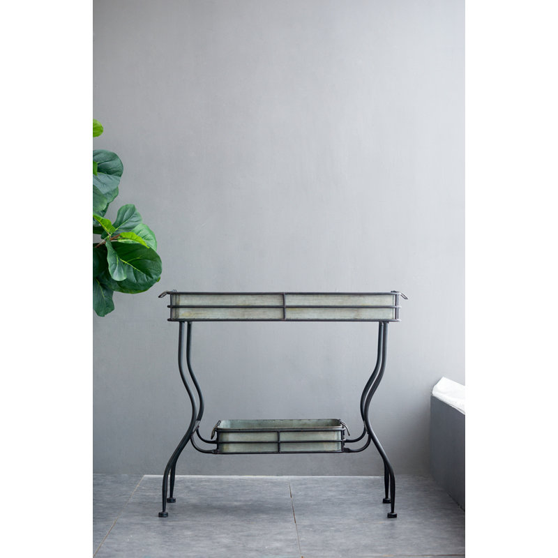 Maggie Galvanized Tray Table