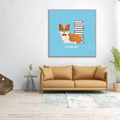 Good Dogs Corgi - reproduction d'art sur toile