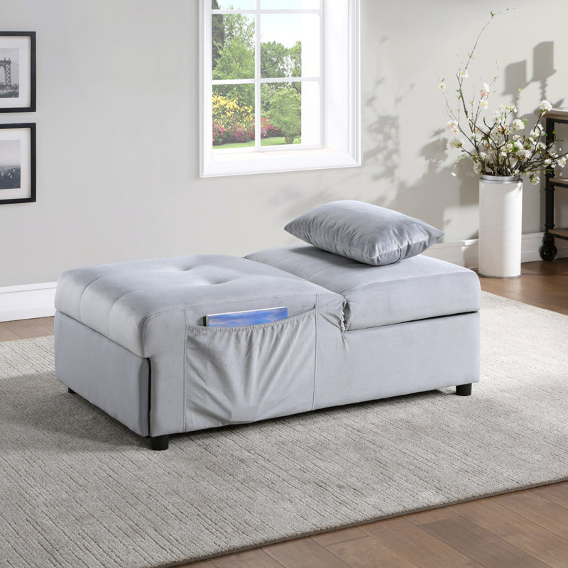 Banc de rangement avec plateau coulissant Modern, Gris, Gris, Gris