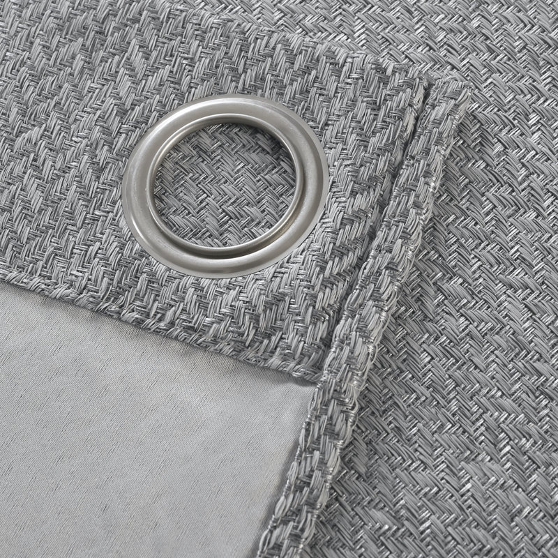 Circleville Blackout Curtains / Drapes Pair, Silver