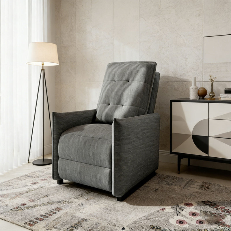 Fauteuil inclinable en chenille, Gris
