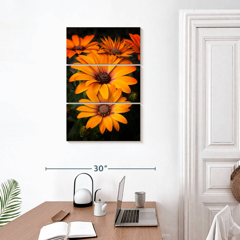 Harnek Orange Garden Flowers, 32" H x 20" W