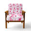 Chaise d'appoint French Country - Fauteuil rose fuchsia doux-913903093