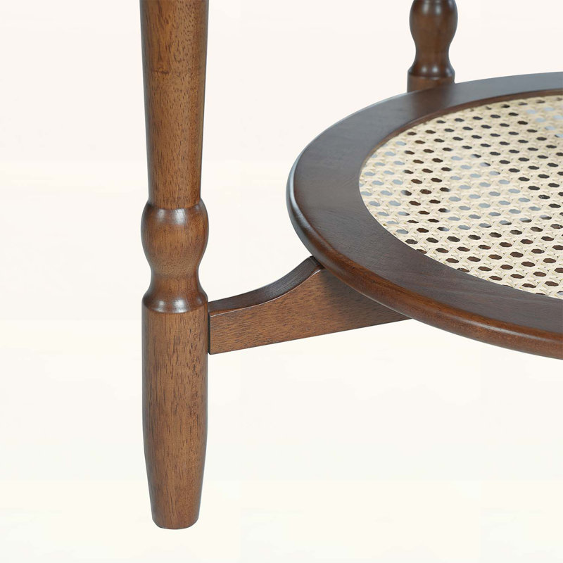 Table basse de style Mid-Century, rangement à 2 niveaux