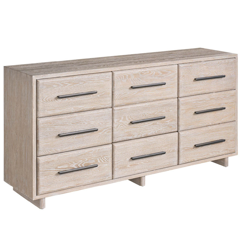 Modern 9 - Drawer Dresser, Gray