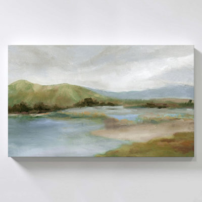 "Foothills With Lake" par Carol Robinson, reproduction sur toile