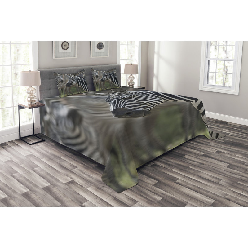 African Bedspread Set with Shams, 220 x 264 cm
