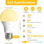 Ampoule à DEL A19, équivalente à 60 W, ampoules blanc doux 2700 K, ampoules à DEL à intensité variable, base standard E26, bureau à domicile écoénergétique, 24 paquets-131241460