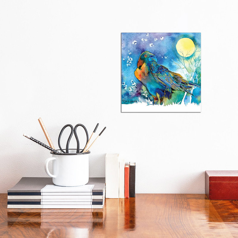 Raven Moon by Jo Lynch - Wrapped Canvas Gallery-Wrapped Canvas Giclée, 30.48 cm H x 30.48 cm W