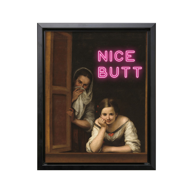 Joli cul, Black Framed, Canvas, 08"H x 10"W