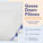 Superior Down 700 Fill Power Hungarian White Goose Down Pillow Medium Firmness, 2 Pack-59046705