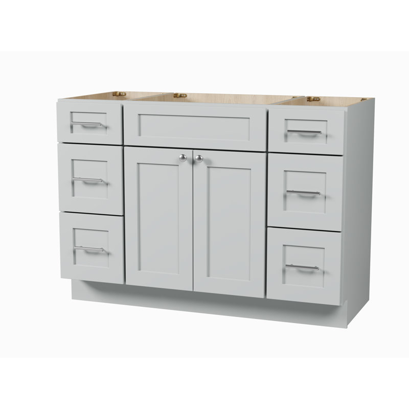 Ensemble de meuble-lavabo simple 48 po avec base de tiroir Disar, Gris
