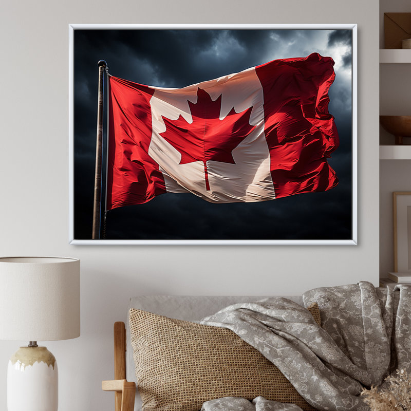 " Canada Canadian Pride I ", 16" H x 32" W x 1" D, White