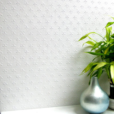 Papier peint embossé en damas 33 'x 20,5 "Andrea