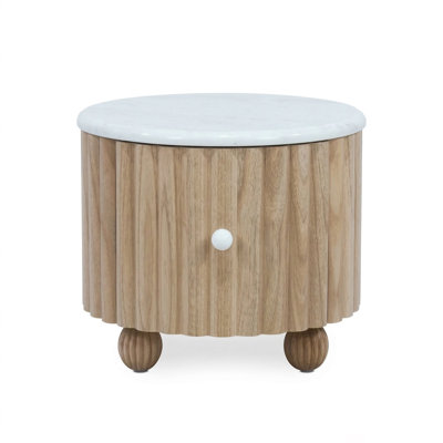 Table de chevet cannelée Poppy