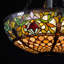20" 5 - Lights Vintage Tiffany Stained Glass Chandelier Dimmable