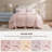 Bedsure Pink Comforter Set-Gathered Bow Queen Size-123165326-123165328