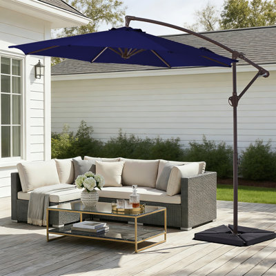 Parasol en porte-à-faux rond avec contrepoids 120 po Beeram
