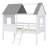 Low Loft Wood House Bed With Two Side Windows-1642704935