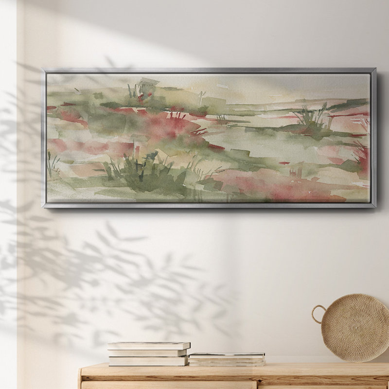 Rust Grasslands I, reproduction d'art sur toile, H 12 po x l 30 po x P 1,5 po, Argent