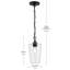 Luminaire suspendu à une lumière Celino avec verre transparent-636660568