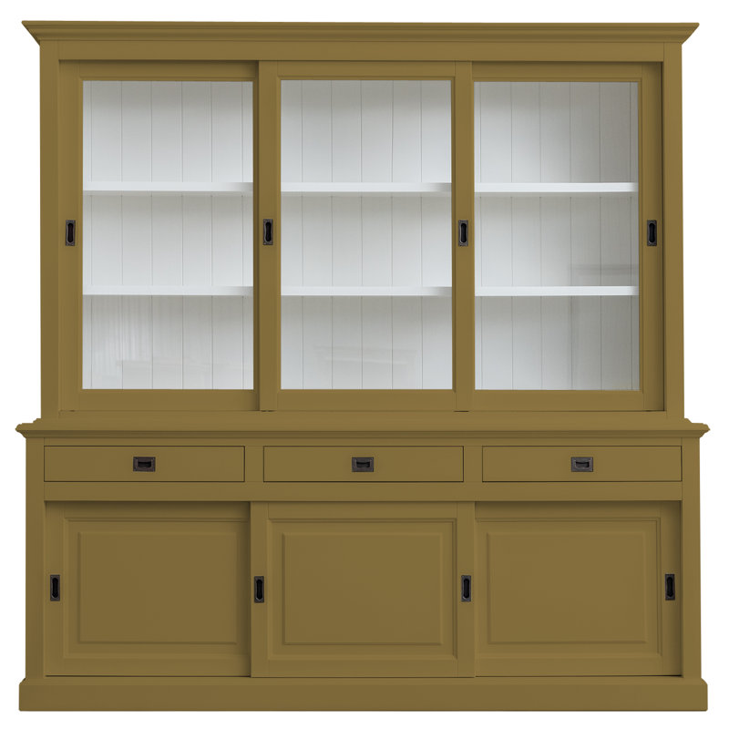 Anneros Display Cabinet, Green Brown