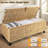 Leimomi 43.3" Flip Top Wicker Upholstered Bench with Storage-1357759272