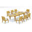 10 Seats 11 Pcs Grade-A Teak Wood Dining Set: 122" Atnas Double Extension Rectangle Table And 10 Atnas  Arm Chairs #11AT2810-1552165543-1552165540