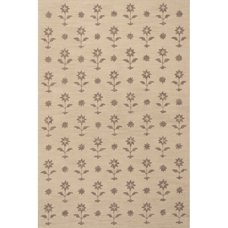 Ella Wool Area Rug, Rectangle 3' x 5', Ivory