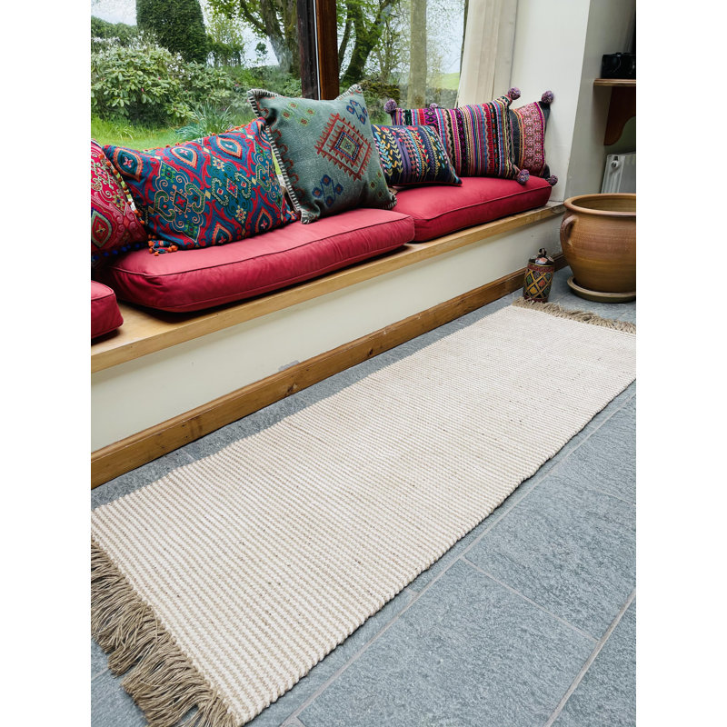McFall Striped Hand Woven Area Rug, Runner 70 x 200cm
