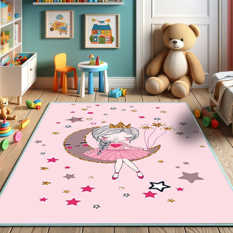 Machine Printed Cotton Rug, Runner 6'7" x 14'9"
