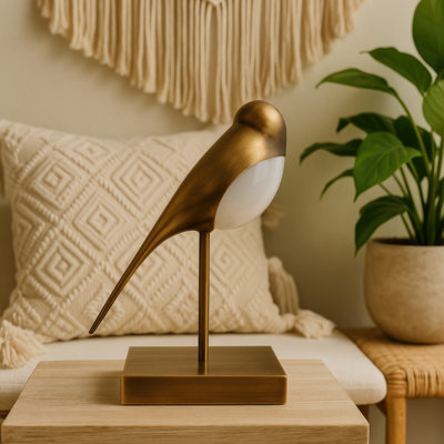 Hope 1-Light Malouf Foundation Table Lamp - Heritage Bronze