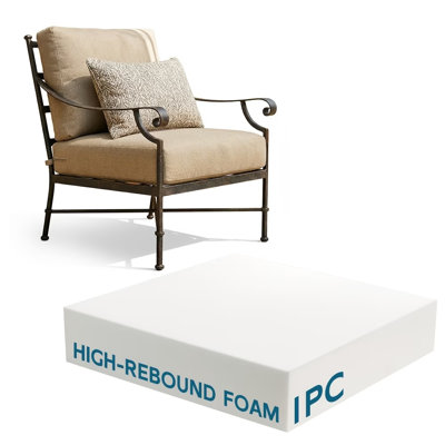 24"x24"x5.9"Square High Resilience Foam - Customizable DIY Pad for Furniture, Car Seats, Pet Beds & Creative Projects,1PC,White