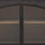 Armoire large Evy, 4 portes en verre d'inspiration arche, noir 96 pouces
