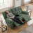 Loveseat Recliner For Reclining Living Room Furniture，Green Corduroy Reclining Loveseat Manual Breathable Fabric Extra Wide Reclining Sofa Couch With Storage Console Overstuffed Recliner
